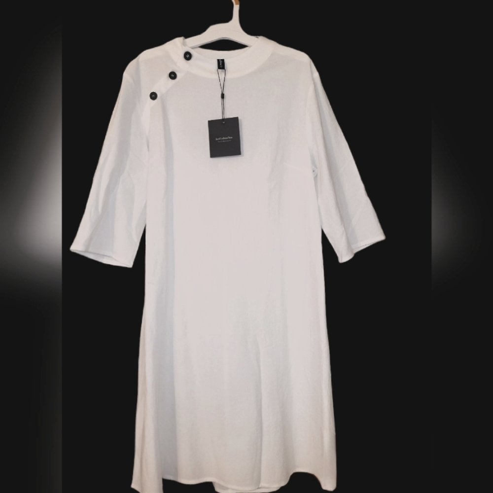 Brand New White Cotton/ Linen Dress Sz. 12